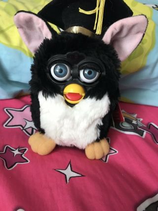 Graduation Furby Black And White Not Guc 1999