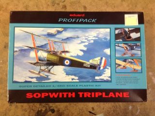 Khs - 1/48 Eduard Prifipack Model Kit 8073 Sopwith Triplane W/ Skies