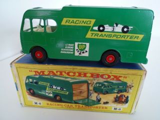Matchbox Lesney M - 6 Racing Car Transporter Issued 1966 Vnm