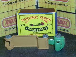 Matchbox Moko Lesney Bedford Low Loader 27 a2 MW braces SC4 NM & crafted box 8
