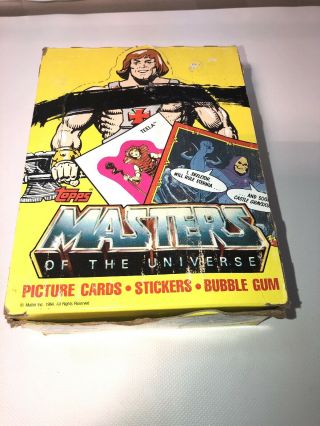 1984 Masters Of The Universe Motu Topps Picture Trading Cards Box 31 Packs