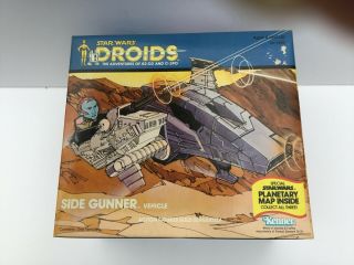 Vintage 1985 Kenner Star Wars Droids Side Gunner Misb Bonus Sticker