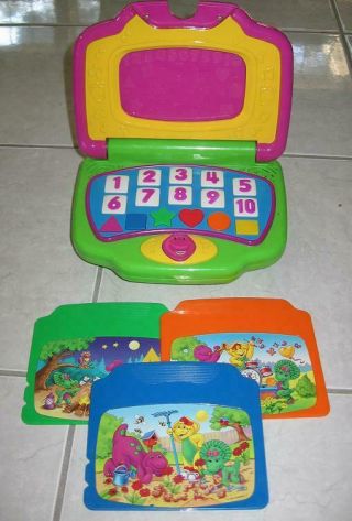 Barney Interactive Learning Laptop With Cards Fun Learning With Barney