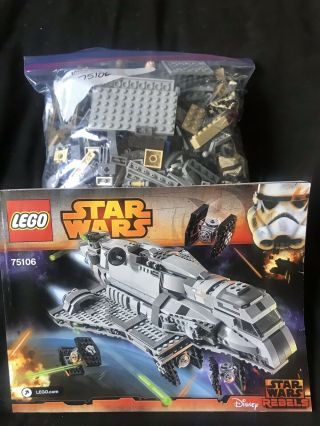 Lego Star Wars Imperial Assault Carrier 75106 With Figures And Instructions