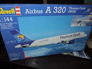 Revell 1/144th Scale Thomas Cook Swiss Airbus A - 320 Model Kit 04201
