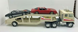 Vintage Nylint Gmc Astro 95 Truck Car Transporter With Cars Auto Transport