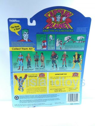 Captain Planet Tiger Toys Flies Under Your Control Ring Action Figure 1991 2