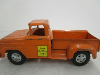 Vintage Tonka Toys State Hi - Way Department Pressed Steel Pick - Up Truck
