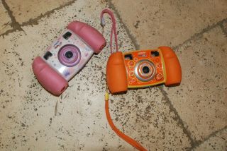 2 Vtech Kidizoom Camera Pix Toys Recorder - Pink/orange