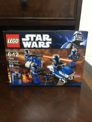 2 LEGO Star Wars 7914 & 7913 Clone Trooper Speeder & Mandalarorian 7
