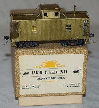 Sunset Models Brass Pennsylvania Prr Class Nda Cabin Car / Caboose - Ho Gauge