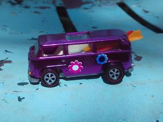Hotwheels - Beach Bomb - Pink - Larger Rear Red Line Tire - 2 Surf Boards