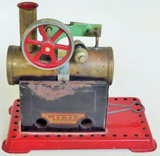Vintage Mamod Minor 1 Live Steam Engine Toy Black & Red 1970 