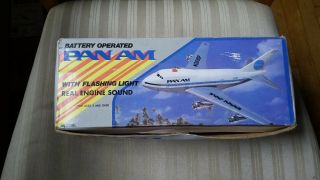Vintage Rare Battery Operated Toy Pan Am Jet Air Plane N388sp - &