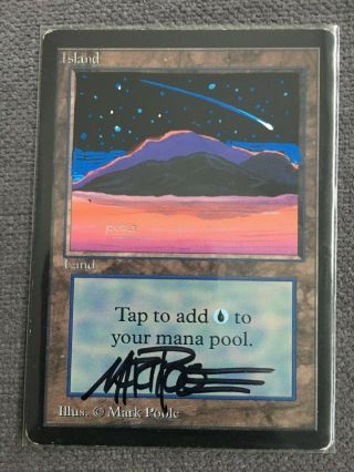 Mtg Magic Island Beta Altered And Signed By The Artist
