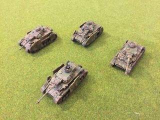 Flames Of War Fow Battlefront German Panzer Iv Tank Platoon Pro Painted