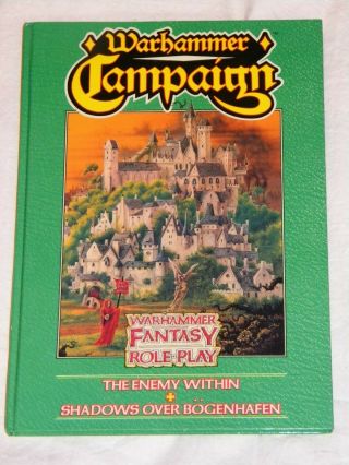 Warhammer Campaign Fantasy Role Play The Enemy Within With/ Map,  Uncut Handouts