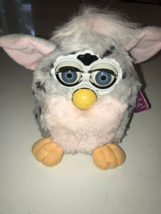 Tiger Electronics Furby Gray With Black Spots Pink Ears