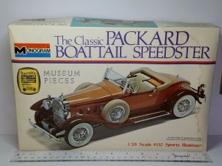 1/24 Monogram 1930 Sports Roadster Packard Boattail Speedster Unsealed Model Kit