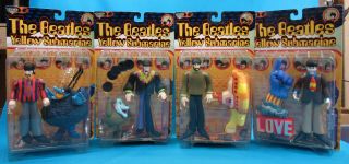 The Beatles Yellow Submarine Complete Figure Set 1999 Mcfarlane Toys On Card
