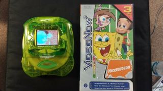 Green Videonow Color Fx Portable Personal Video Player Hasbro W/ 3 Disc Pack