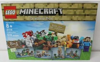 Lego 21116 Minecraft Crafting Box 518pcs Htf Set