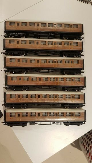 Hornby Lner Gresley Coaches X 6 Very Good Cond Unboxed Oo Scale