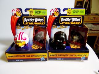 Angry Birds Star Wars Power Battlers Darth Vader Pig & Luke Skywalker Bird