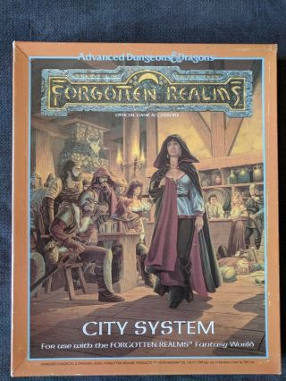 1st Edition 1988 Ad&d: Forgotten Realms City System Tsr 1040