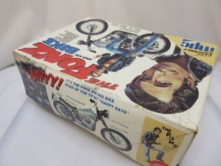 VINTAGE 1976 THE FONZ AND HIS BIKE Model Kit MPC Complete but Ruff 2