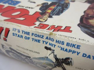VINTAGE 1976 THE FONZ AND HIS BIKE Model Kit MPC Complete but Ruff 3