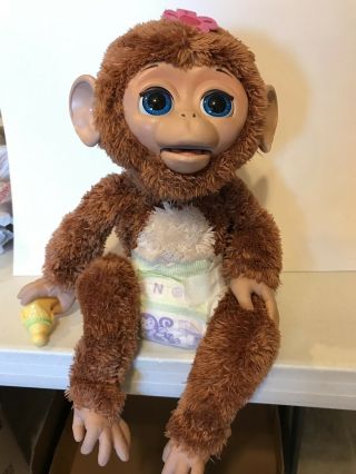 Fur Real Friends Cuddles My Giggly Monkey Lifelike Toy 2012 Hasbro