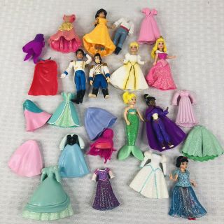 Disney Princess Mini Dolls With Rubber And Snap On Clothes Mattel