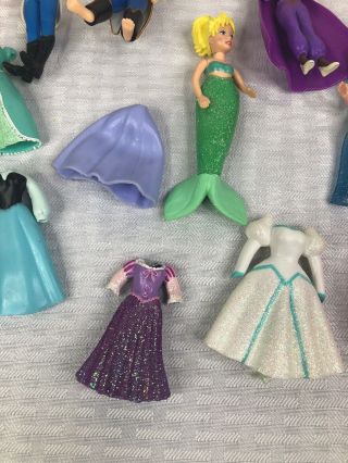 Disney Princess Mini Dolls With Rubber And Snap On Clothes Mattel 3
