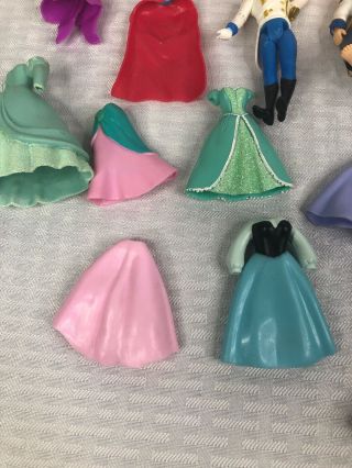 Disney Princess Mini Dolls With Rubber And Snap On Clothes Mattel 4