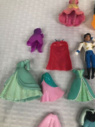 Disney Princess Mini Dolls With Rubber And Snap On Clothes Mattel 5