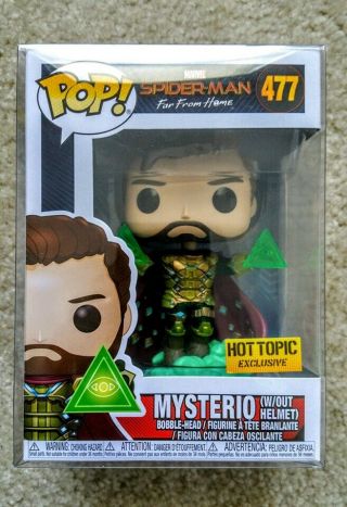 Mysterio (w/out Helmet) Funko Pop 477 Hot Topic Exclusive With Protector