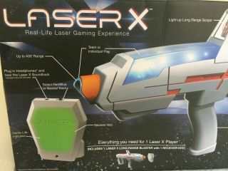Laser X Long Range Blaster & 25 - Shot Rapid Blast W/ Receiver Vest (88031) 2017