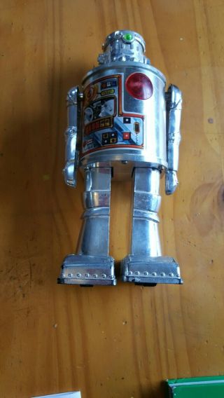 Vintage Battery Operated Durham Industries Mechanical Walking Robot Toy.  2500