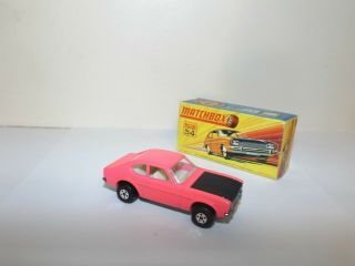 Matchbox S/f No.  54 - B Ford Capri Pink Body,  Black Hood Mib