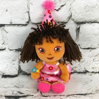 Ty Happy Birthday Dora The Explorer Plush Soft Doll Party Hat Stuffed Animal Toy