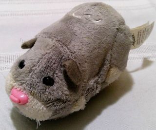 Zhu Zhu Pets Gray Hampster Toy Noise Moves Animal Soft Num Num 