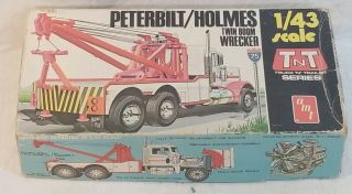 Amt Peterbilt/holmes Twin Boom Wrecker Model Kit,  Tnt Series,  1/43 Scale,  Rare