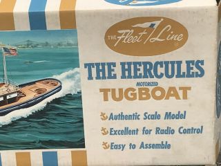 Vtg The Fleet Line The Hercules Motorized Tugboat Scale Model Kit Box Only 3