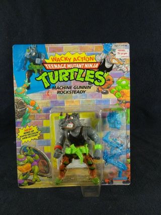 Wacky Action Rocksteady Tmnt Rare Action Figure Mutant Ninja Turtles Moc