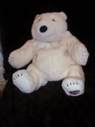 Applause Lou Rankin White Bear Full Body Hand Puppet 11 " Plush Teddy Bear