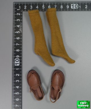 1:6 Scale Did Afghanistan Fighter I80111 - Brown Sandals W/ Socks