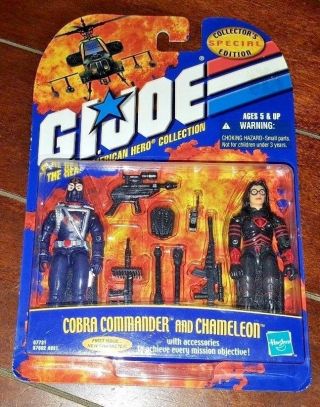 G.  I.  Joe: Cobra Commander & Chameleon 4 " Figures With Accessories
