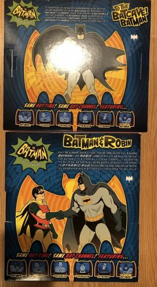 BATMAN & ROBIN 1966 DELUXE ACTION FIGURE SET And 1966 Batman Batcave 2