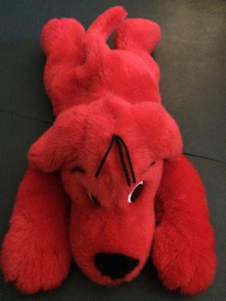 1997 Scholastic 21 " Plush Clifford The Big Red Dog Lg Laying Stuffed Animal Toy